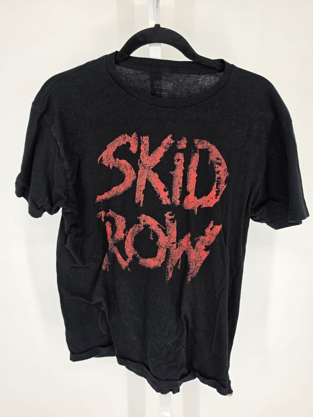 Mens Sz M Skid Row Band Short Sleeve T Shirt Slave to the Grind Repro 1991